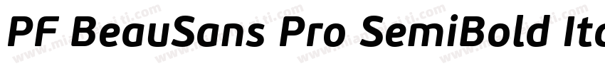 PF BeauSans Pro SemiBold Italic字体转换
